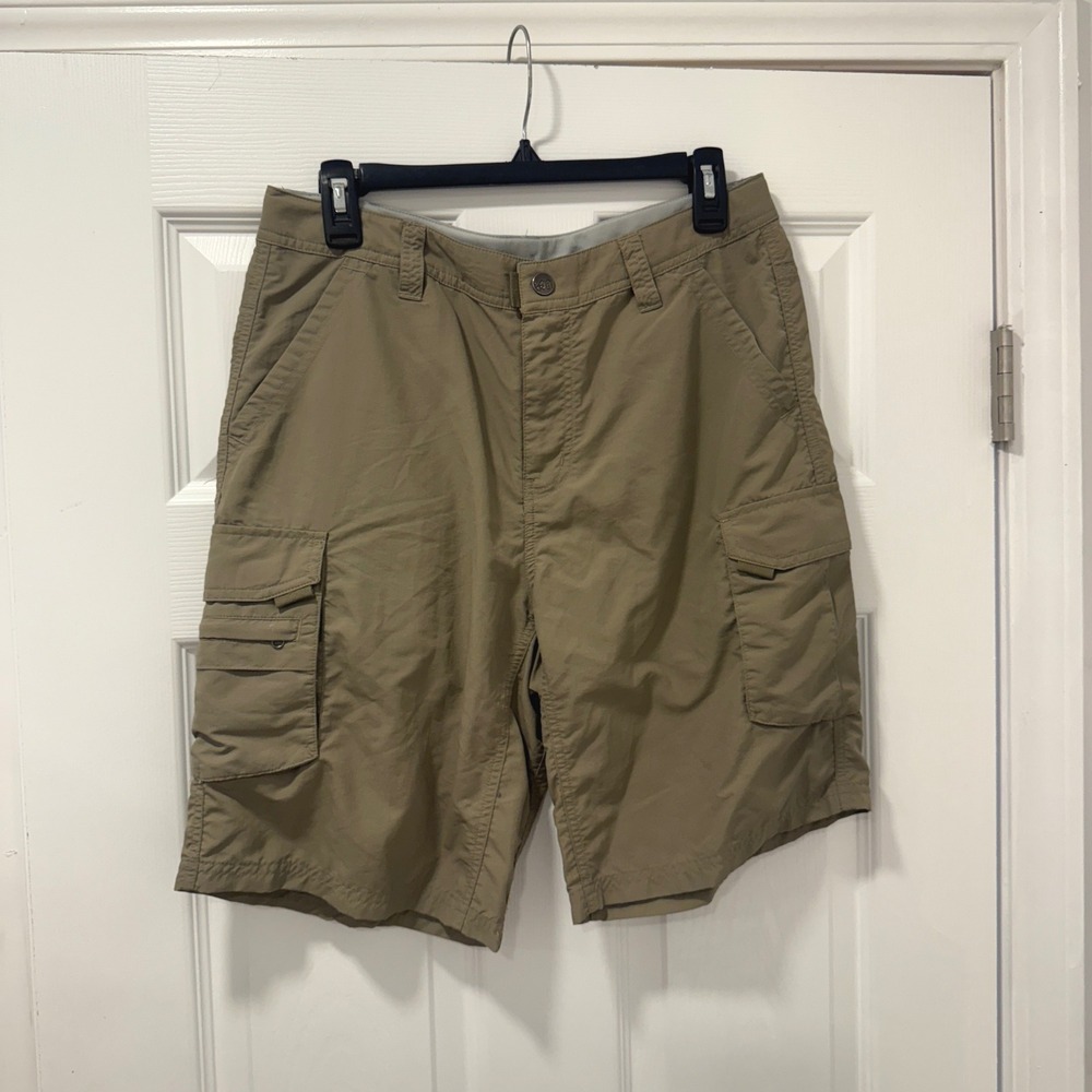 REI Womens Cargo Shorts Tan Hiking Outdoor Casual 8 Camping Outdoor Hike Walking